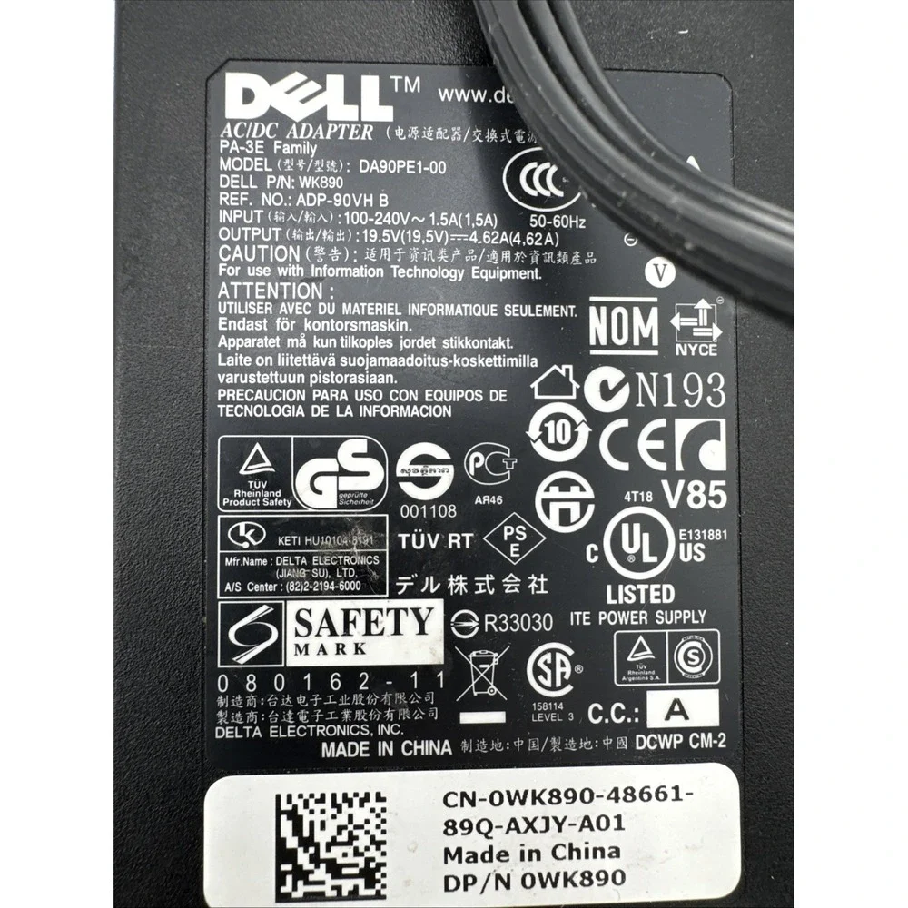 DELL DA130PE1-00 19.5V 6.7A Genuine‎ Original AC Power Adapter Charger